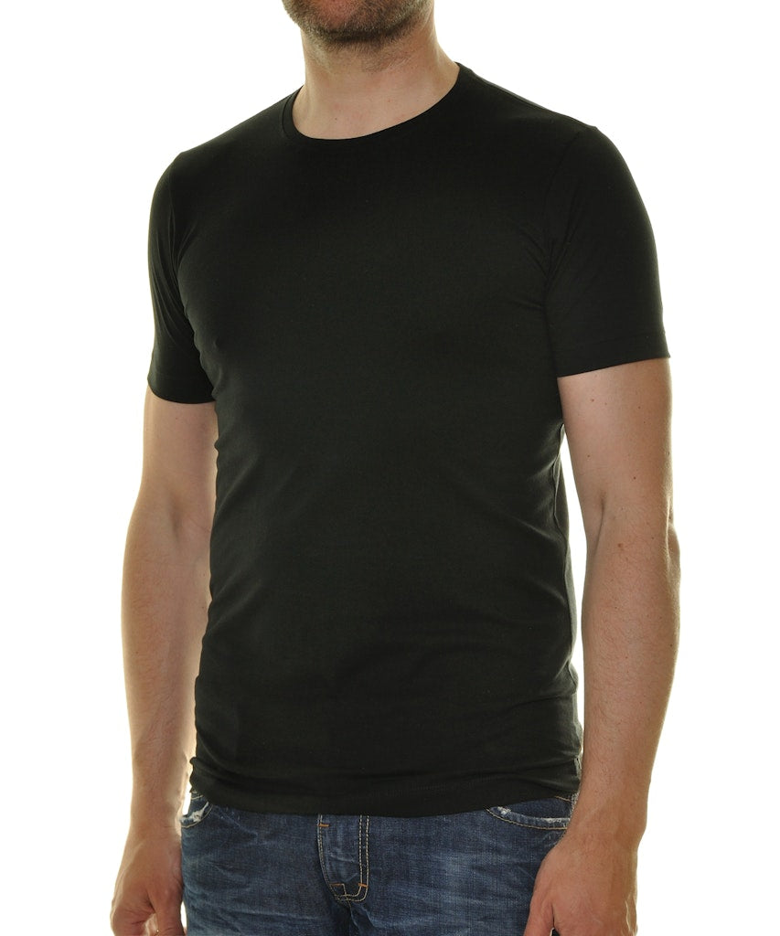 Ragman Herren T-Shirts kurz  Schwarz