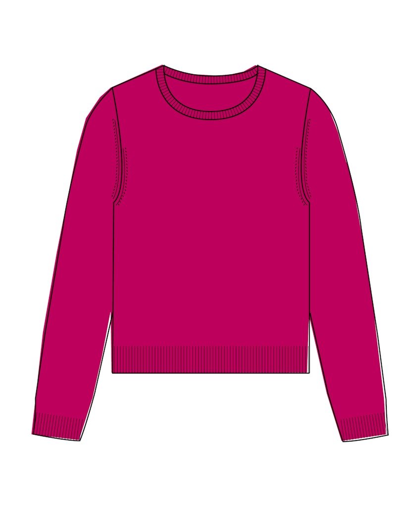 Clarina Damen Pullover Magenta