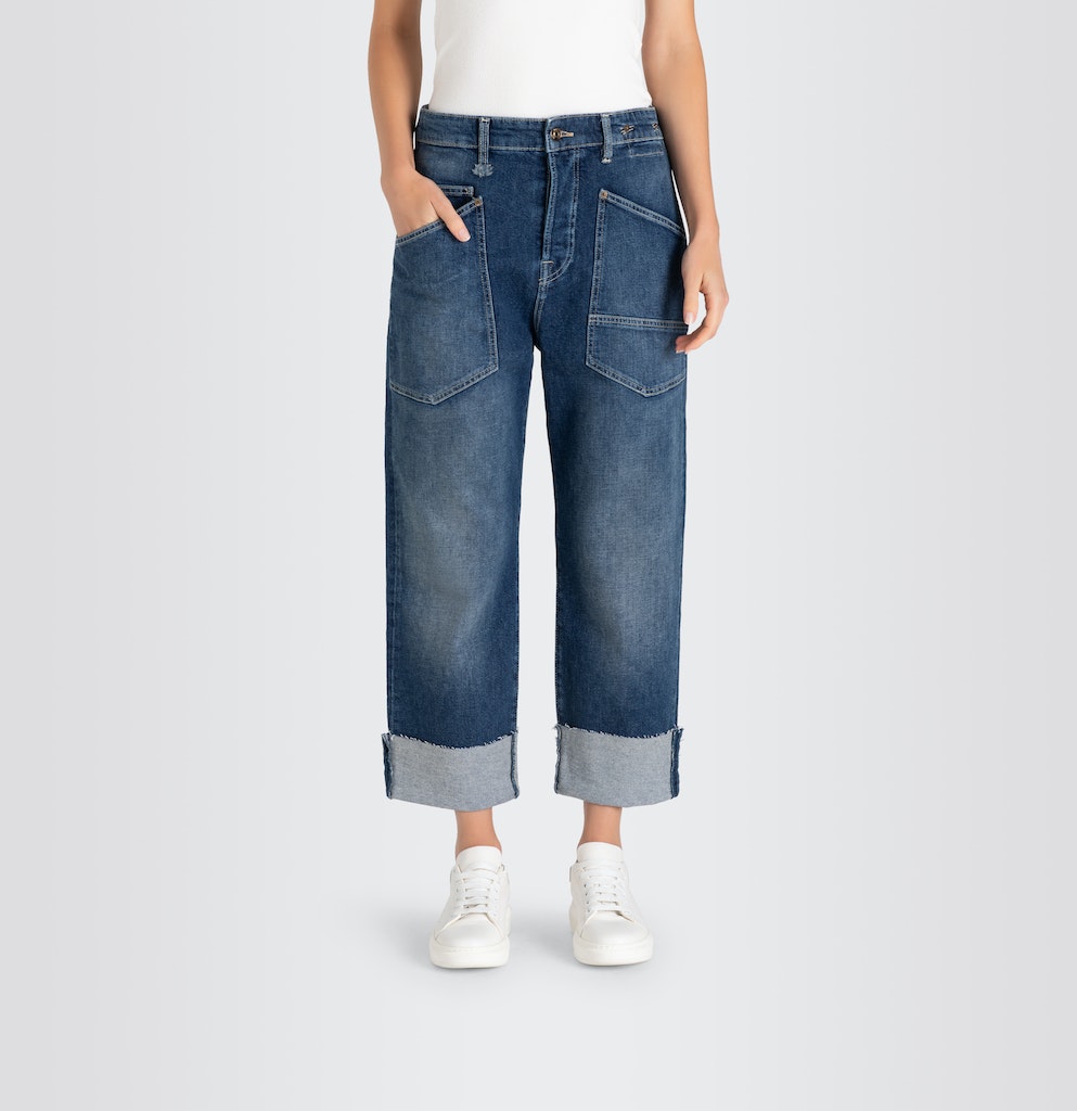 Mac Damen Jeans Mid Blue Commer