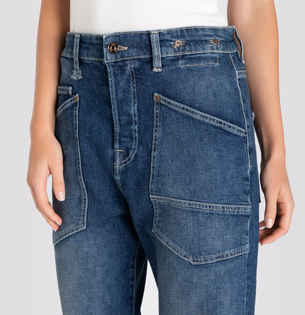 Mac Damen Jeans Mid Blue Commer