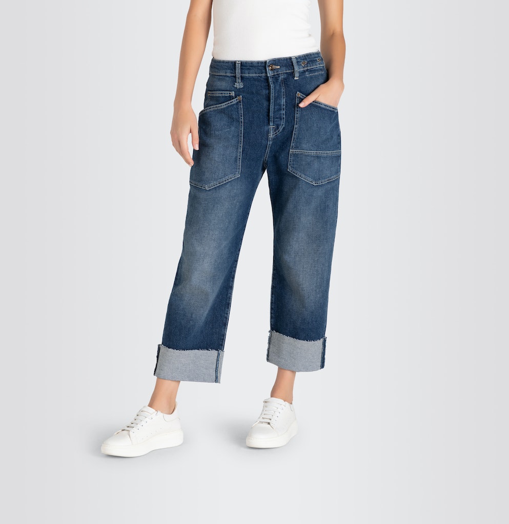Mac Damen Jeans Mid Blue Commer