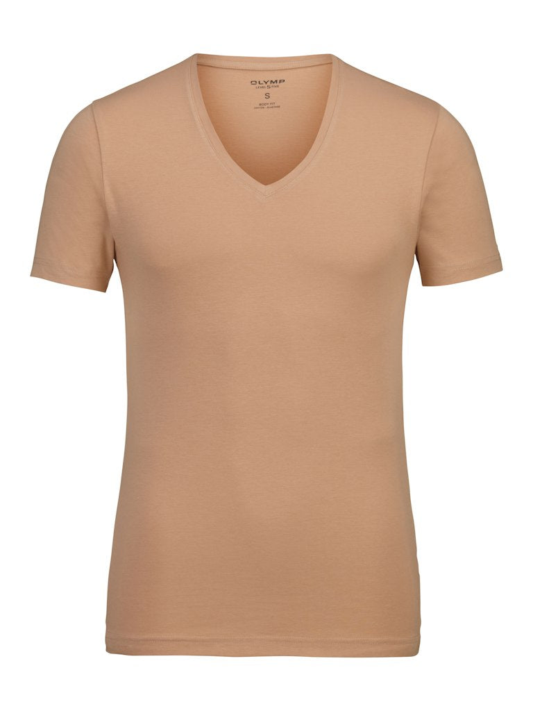 Olymp Herren T-Shirts kurz Caramel