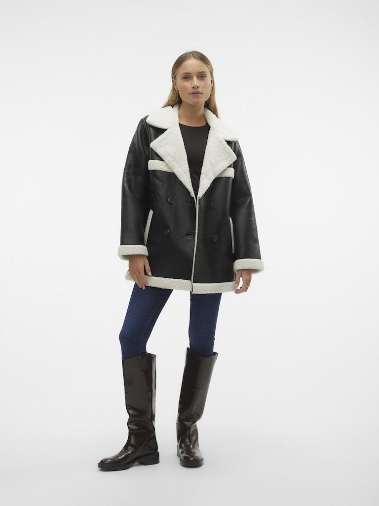 Vero Moda Damen Jacken Black/Oatmeal T