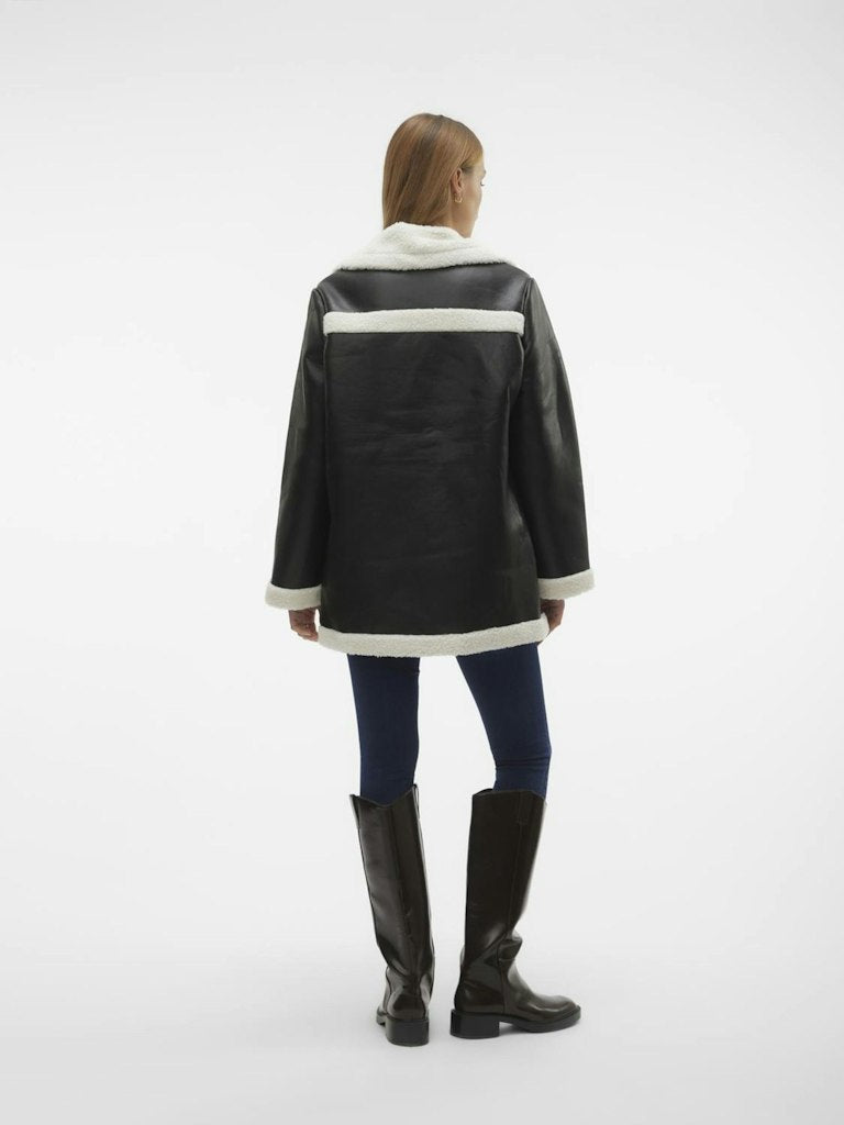 Vero Moda Damen Jacken Black/Oatmeal T