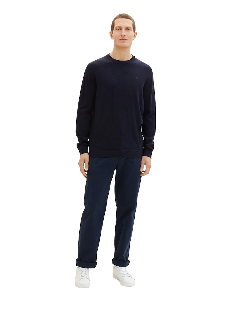 Tom Tailor Herren Pullover Knitted Navy Me