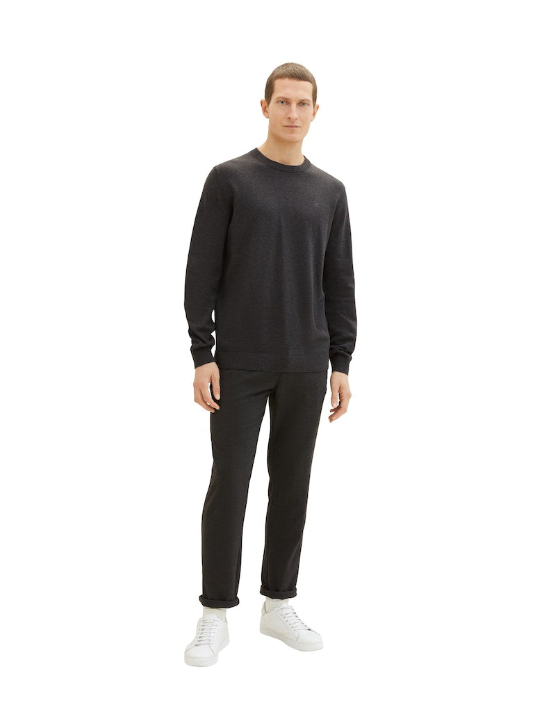 Tom Tailor Herren Pullover Black Grey Mela
