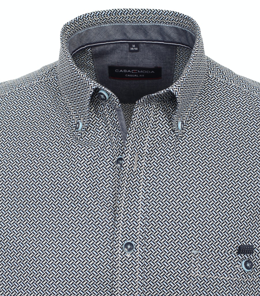 Casa Moda Herren Hemden kurz Blau