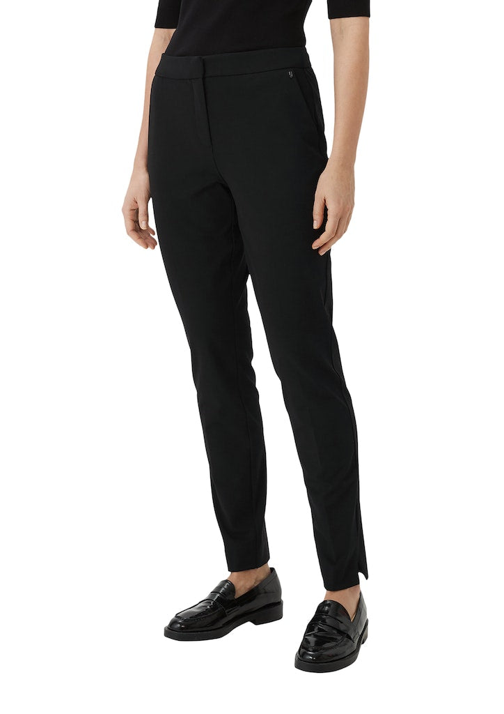 Comma Damen Hosen Grey/Black