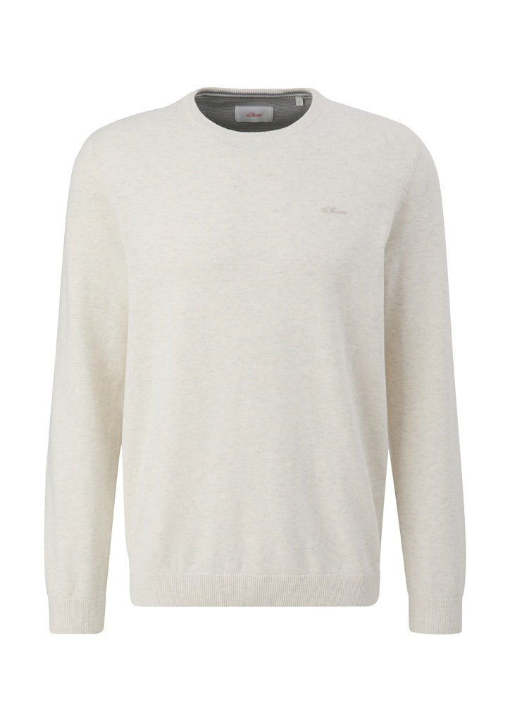 S. Oliver red Herren Pullover White