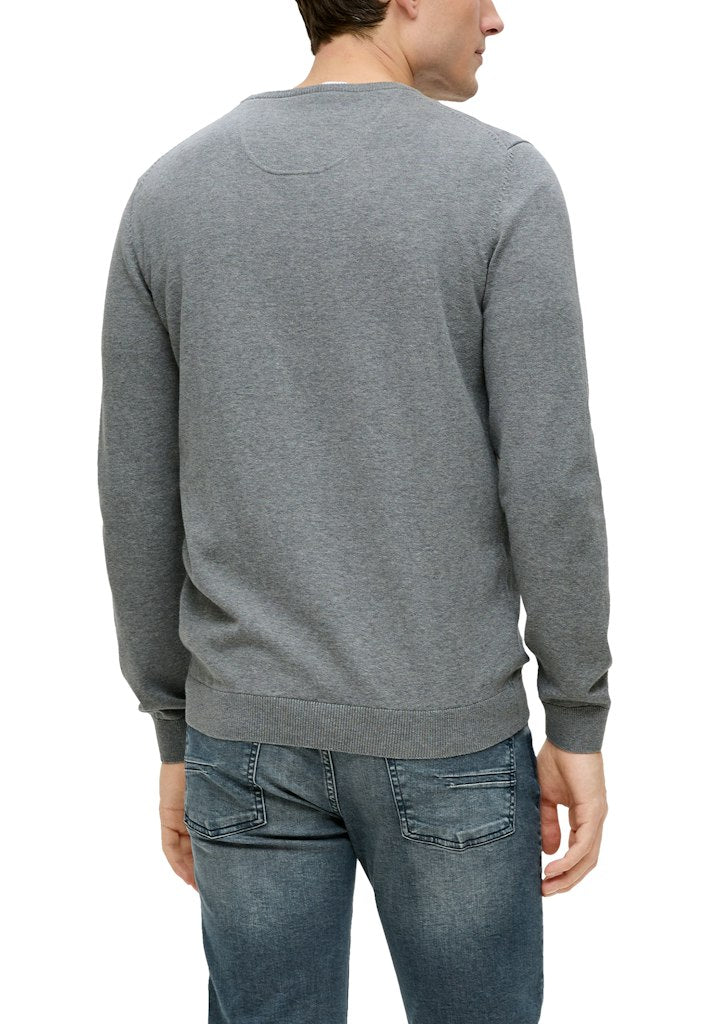 S. Oliver red Herren Pullover Grey/Black