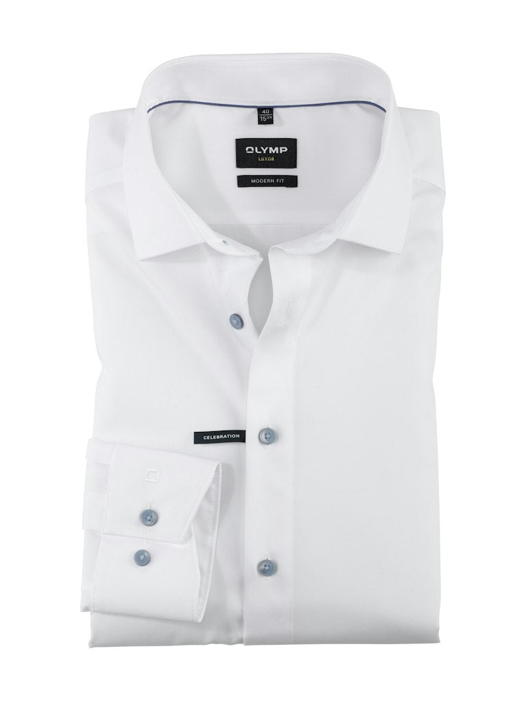Olymp Herren Hemden lang Rauchblau