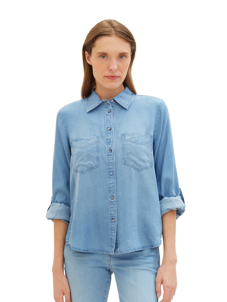 Tom Tailor Damen Blusen Clean Mid Stone