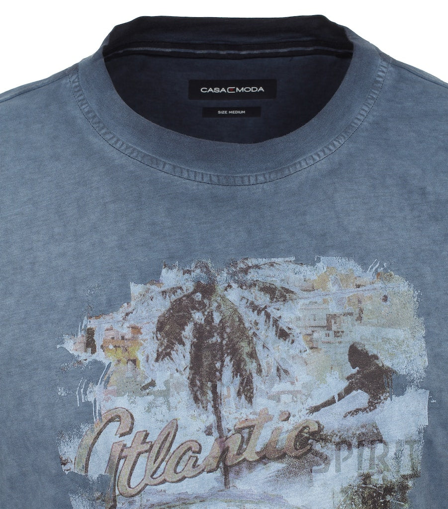 Casa Moda Herren T-Shirts kurz Blau