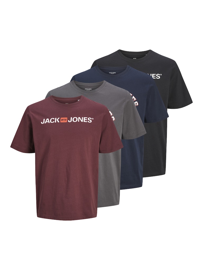 Jack & Jones Herren T-Shirts kurz Black/A W. Port