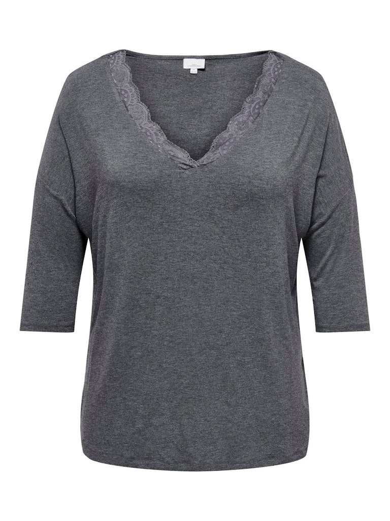 Only Caramkoma Damen T-Shirts Dark Grey Melan