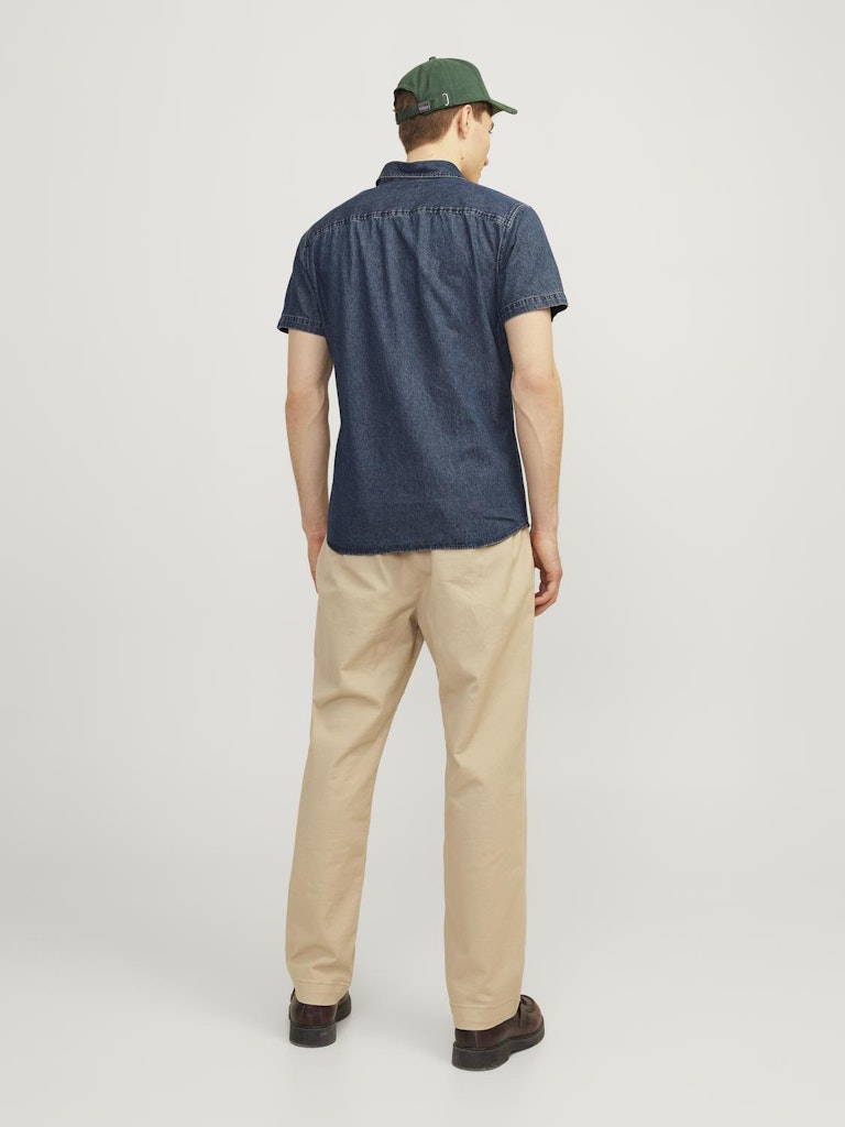 Jack & Jones Herren Hemden lang Dark Blue Denim