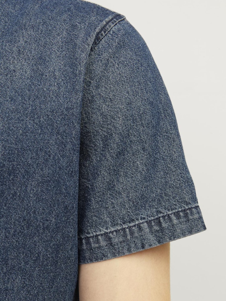 Jack & Jones Herren Hemden lang Dark Blue Denim