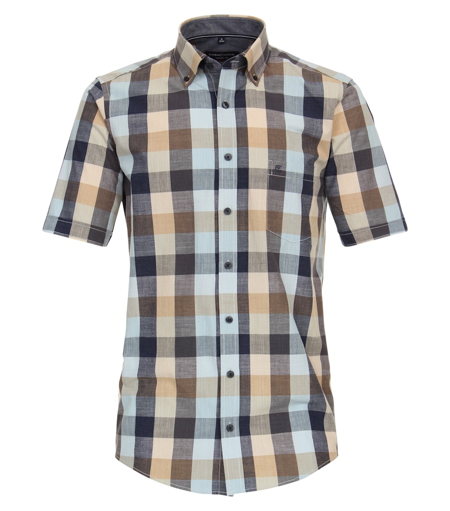 Casa Moda Herren Hemden kurz Blau