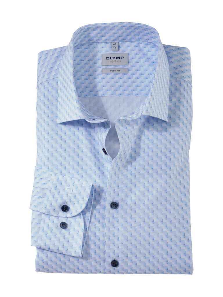 Olymp Herren Hemden lang Bleu
