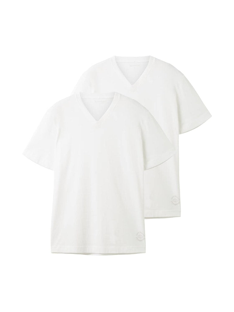 Tom Tailor Herren T-Shirts kurz White