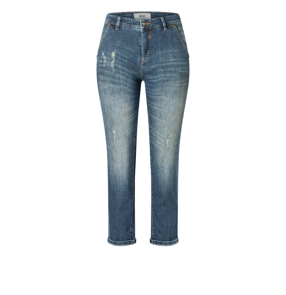 Mac Damen Jeans Green Destroyed