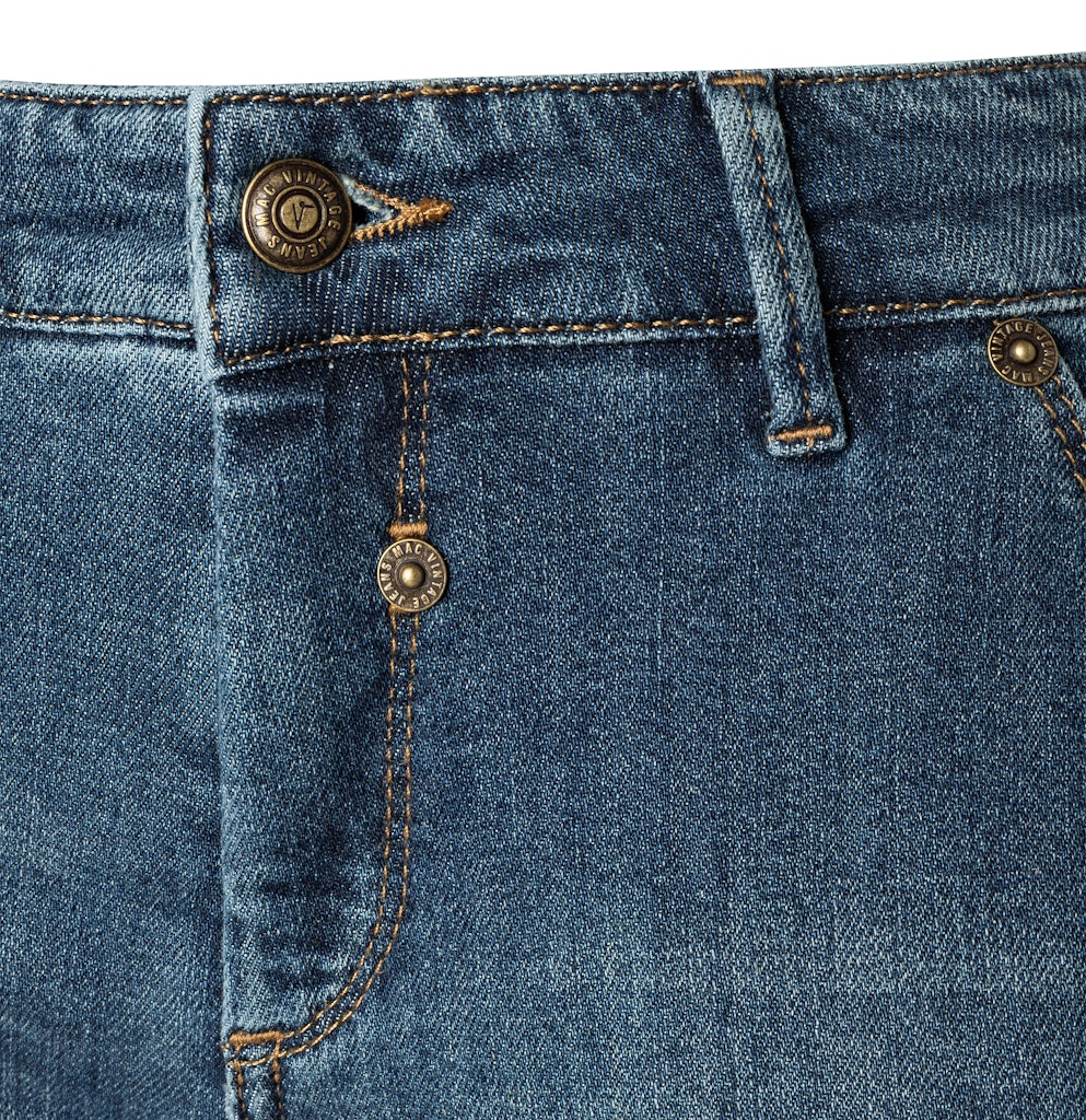 Mac Damen Jeans Green Destroyed