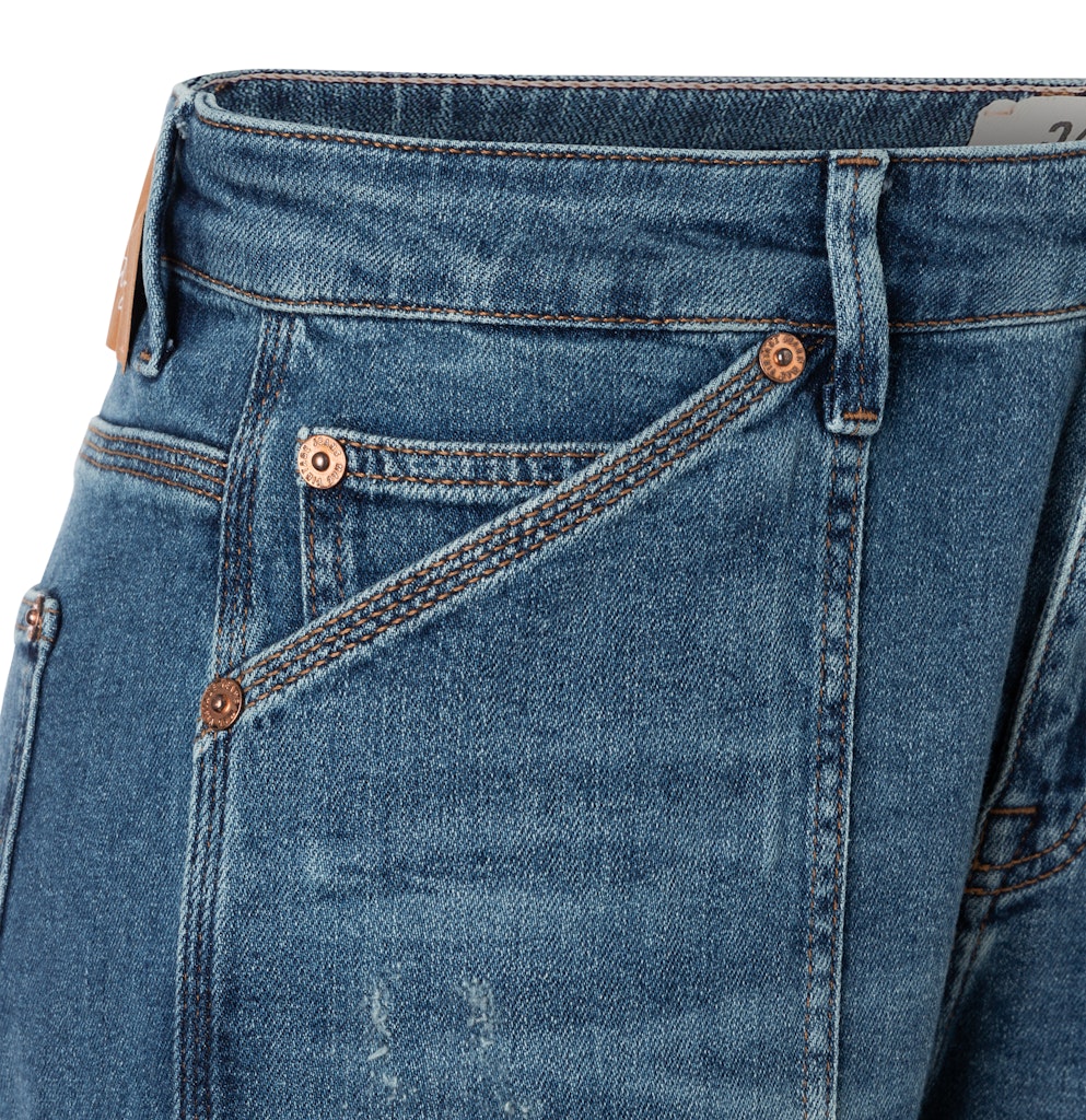 Mac Damen Jeans Mid Blue Chic W