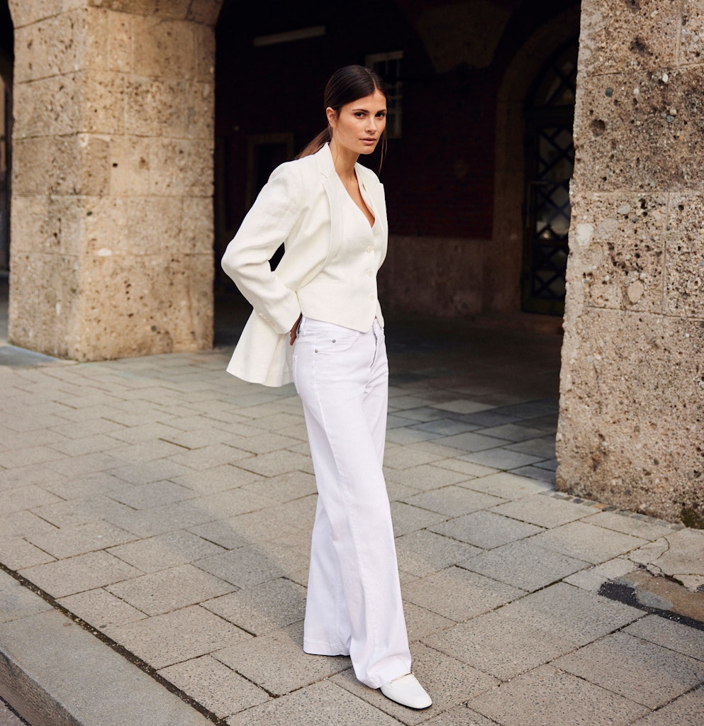 Mac Damen Jeans White Denim