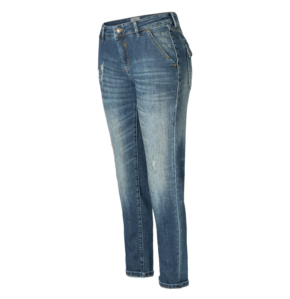 Mac Damen Jeans Green Destroyed