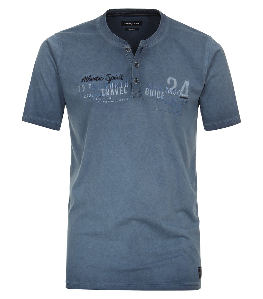 Casa Moda Herren T-Shirts kurz Blau