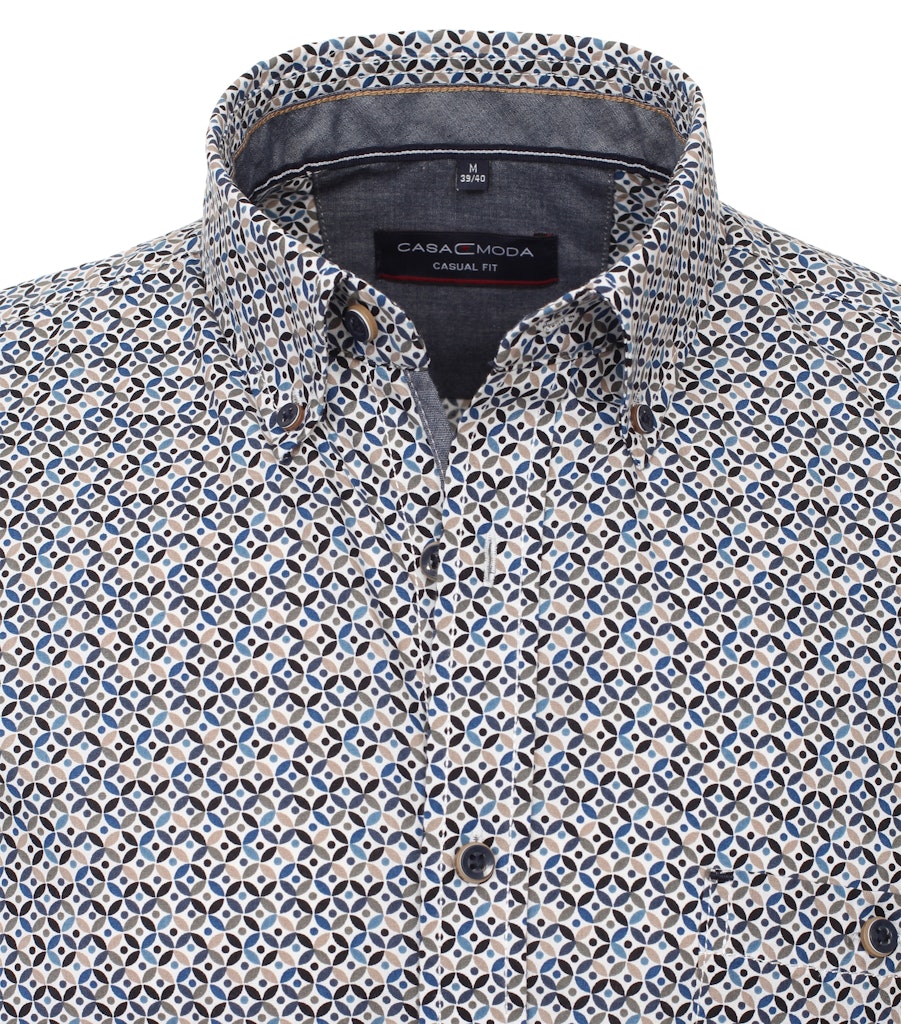 Casa Moda Herren Hemden kurz Blau