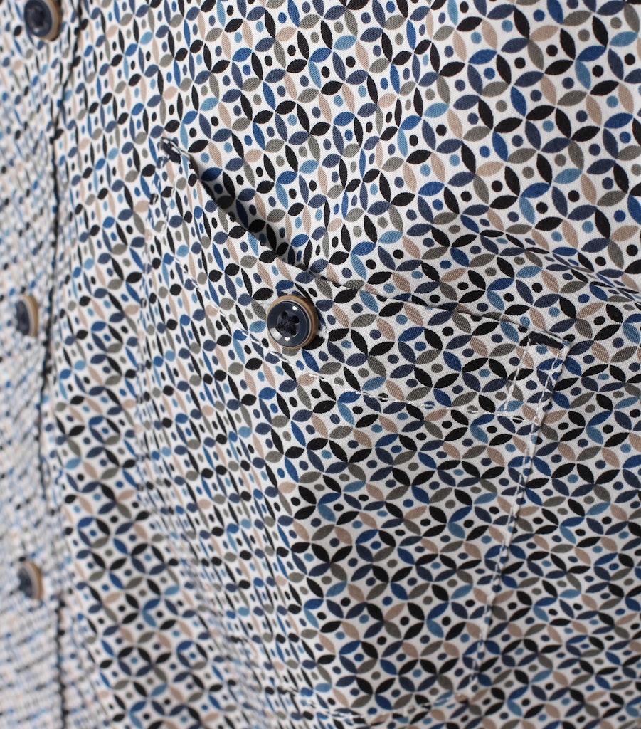 Casa Moda Herren Hemden kurz Blau