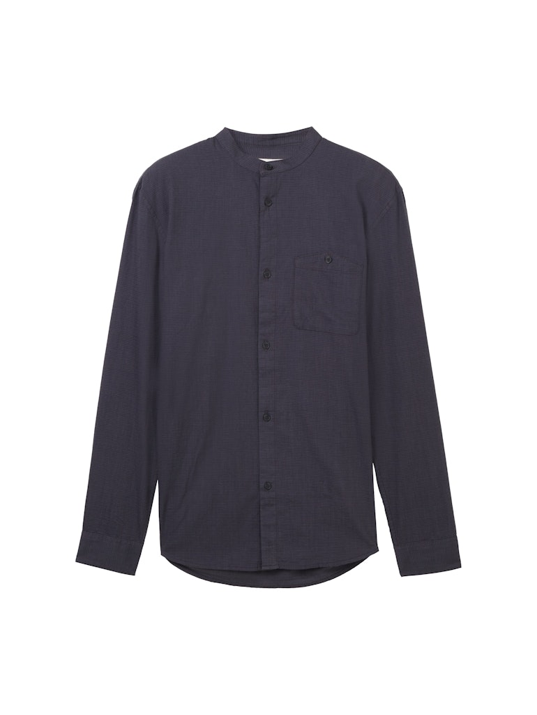 Tom Tailor denim Herren Hemden lang Navy Herringbon