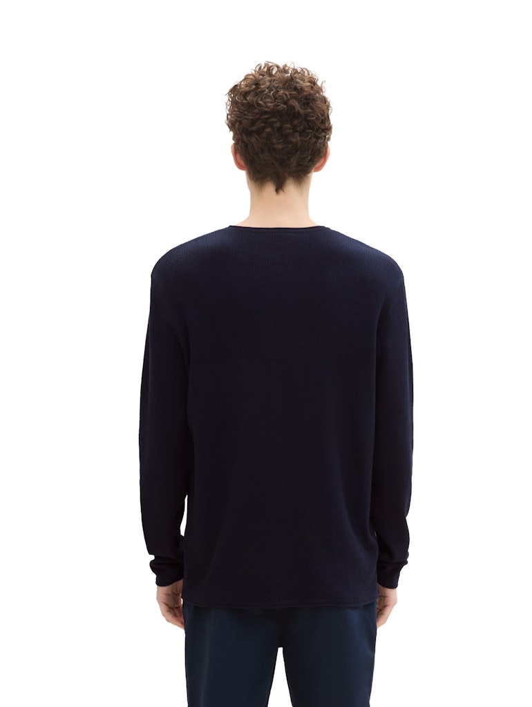 Tom Tailor denim Herren Pullover Sky Captain Blu