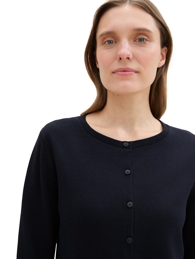 Tom Tailor Damen Strickjacken Sky Captain Blu