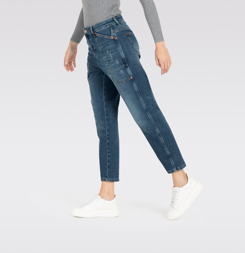 Mac Damen Jeans Mid Blue Chic W