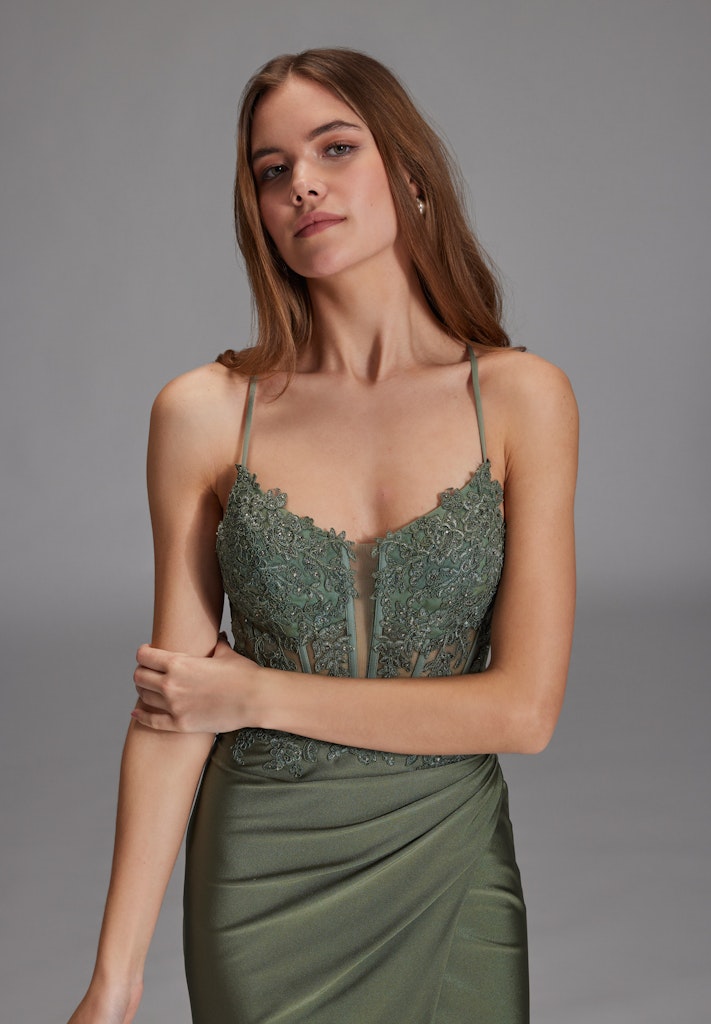 Swing Damen Kleider Matcha Gree