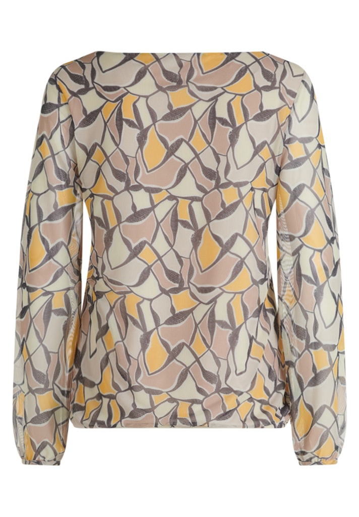 Betty & Co Damen T-Shirts Taupe/Yellow
