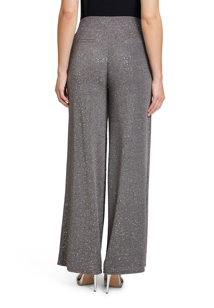 Vera Mont Damen Hosen Black/Gold