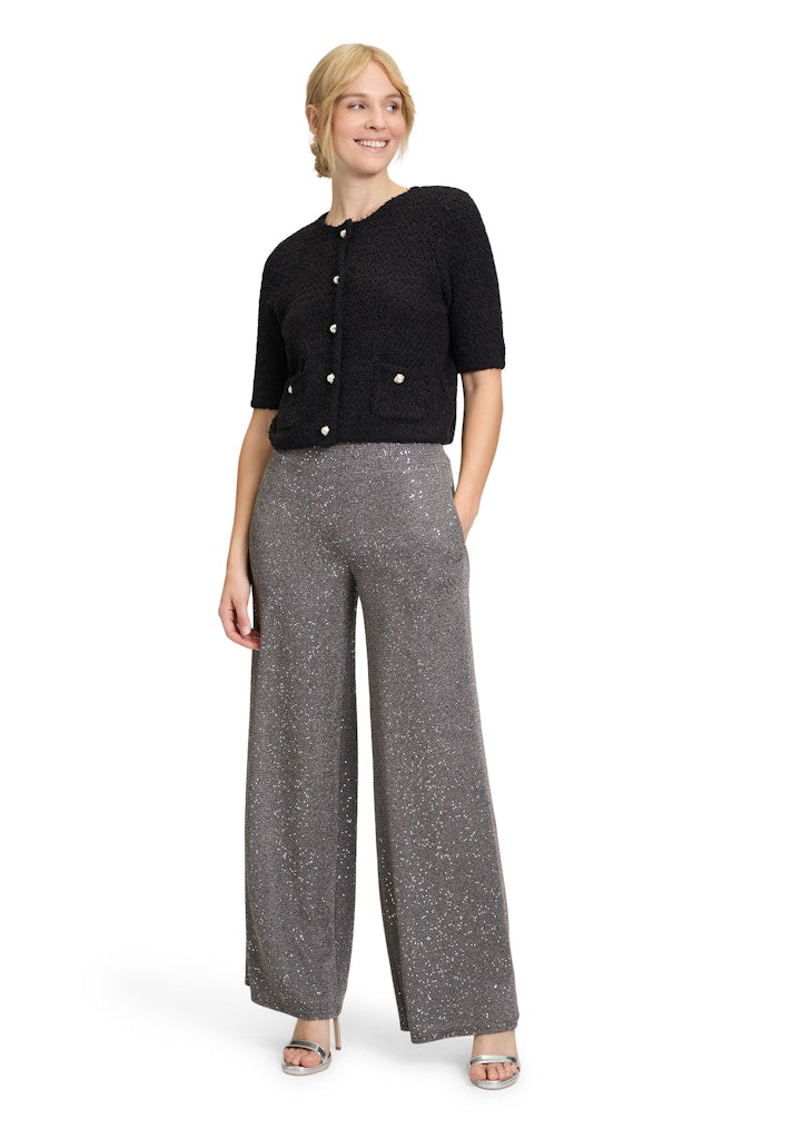 Vera Mont Damen Hosen Black/Gold