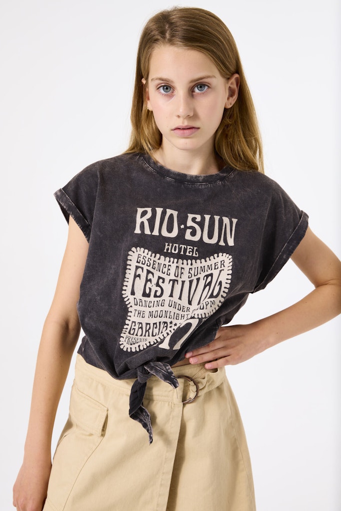 Garcia Mädchen T-Shirts & Tops Dark Grey
