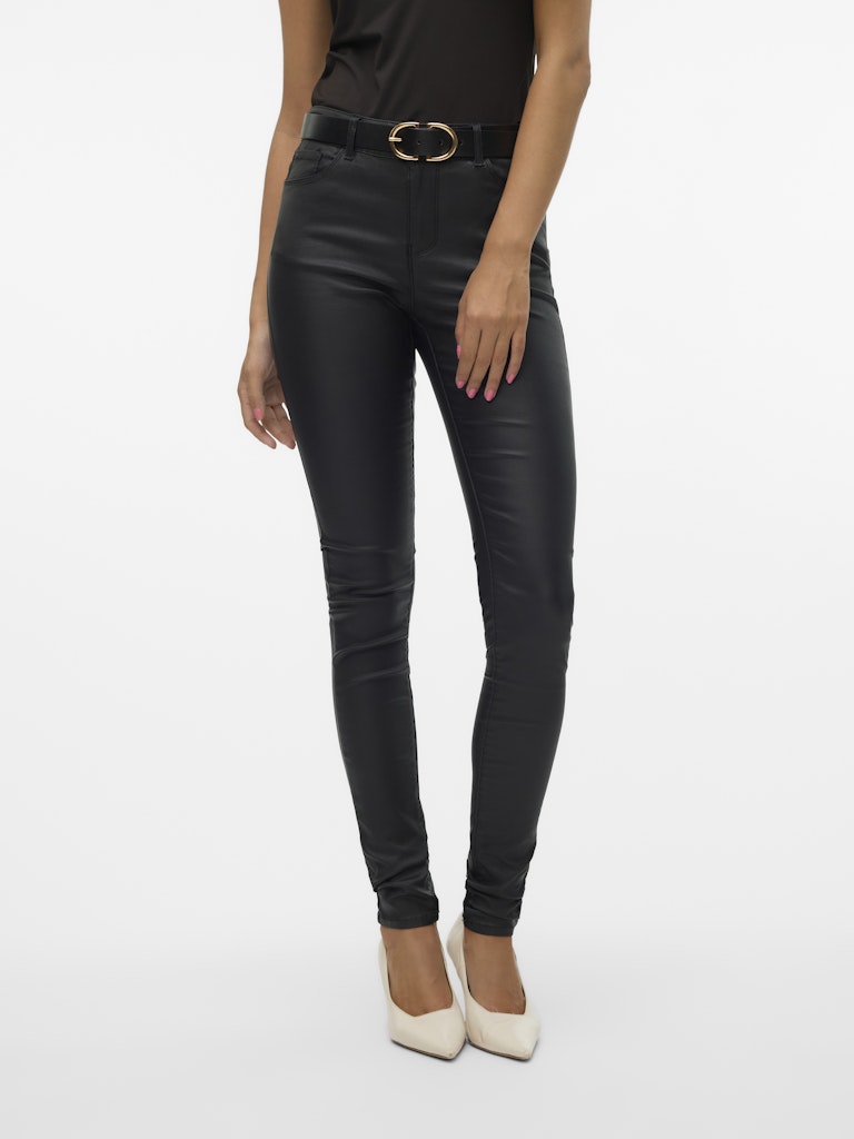 Vero Moda Damen Hosen Black/Coated