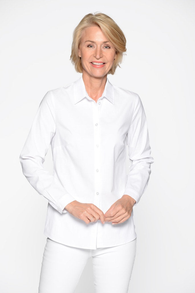 Clarina Damen Blusen Weiss