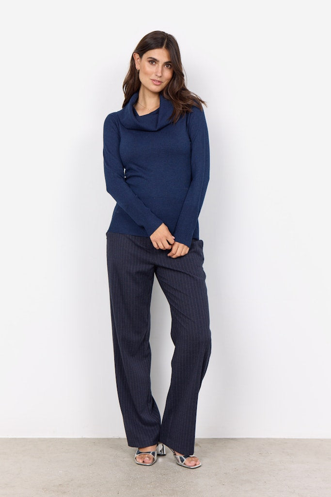 Soya Concept Damen Pullover Blue Iris Melan