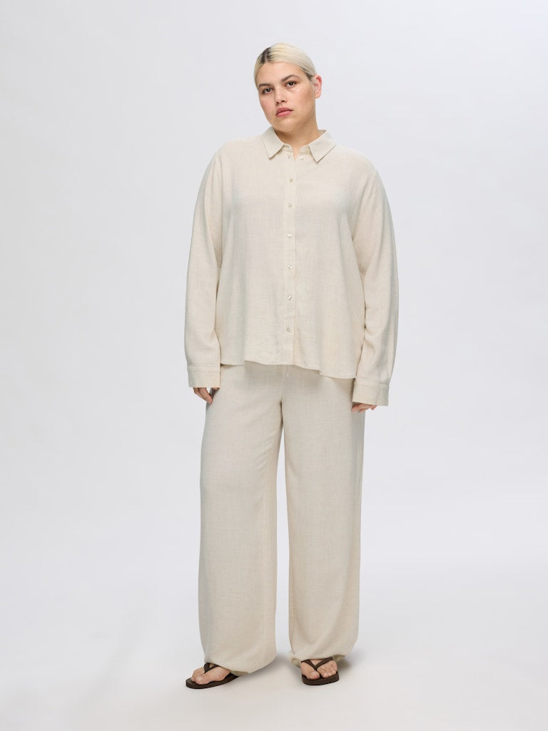 Selected Femme Damen Hosen Sandshell