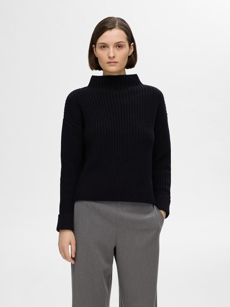Selected Femme Damen Pullover Black