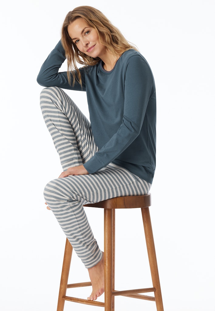 Schiesser Schlafanzug Jeansblau