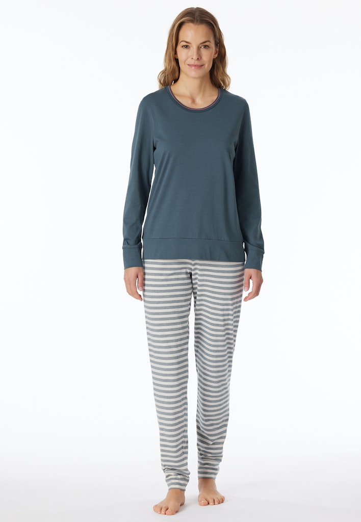 Schiesser Schlafanzug Jeansblau