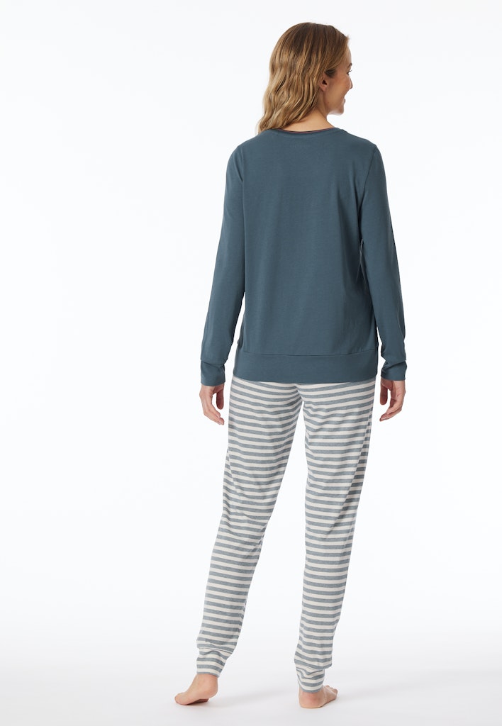 Schiesser Schlafanzug Jeansblau