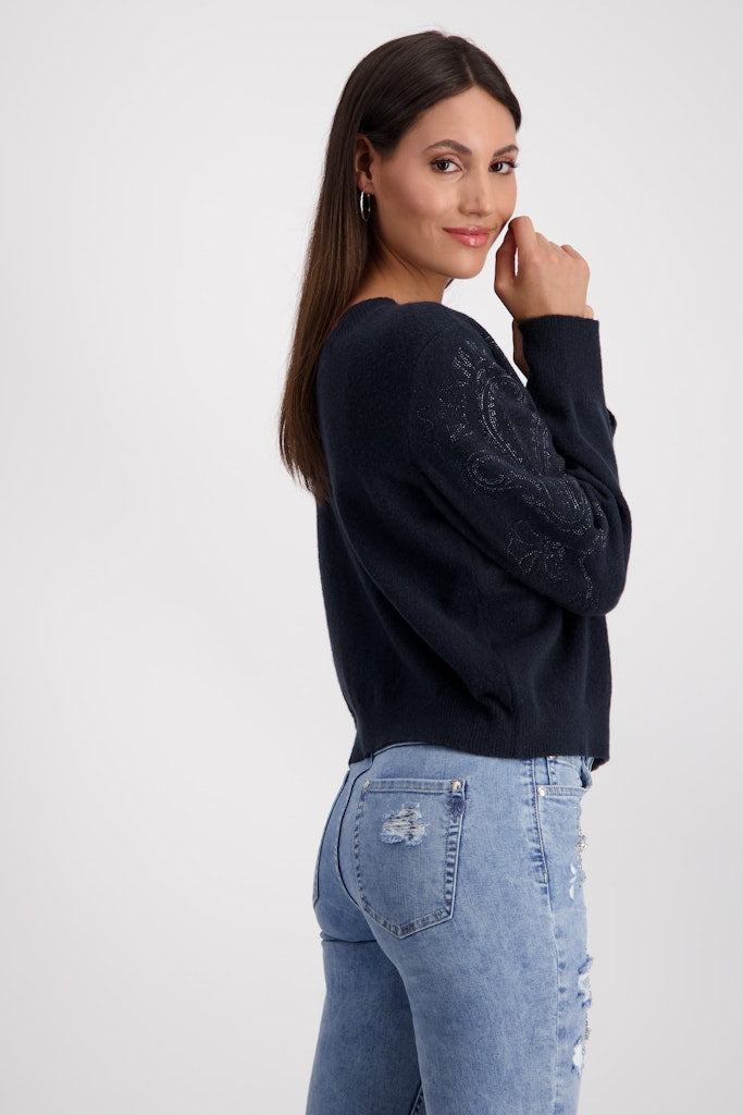 Monari Damen Pullover Dark Denim